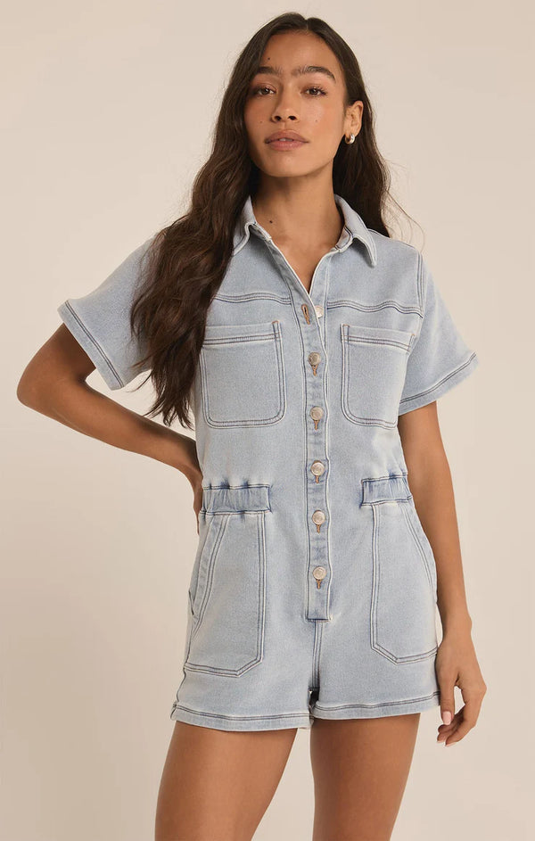 Elias Denim Romper