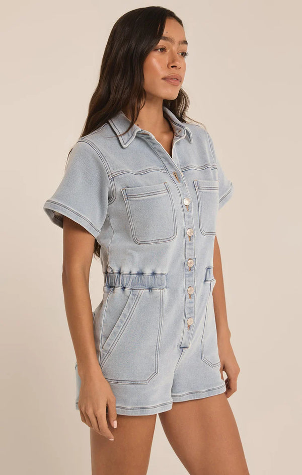 Elias Denim Romper