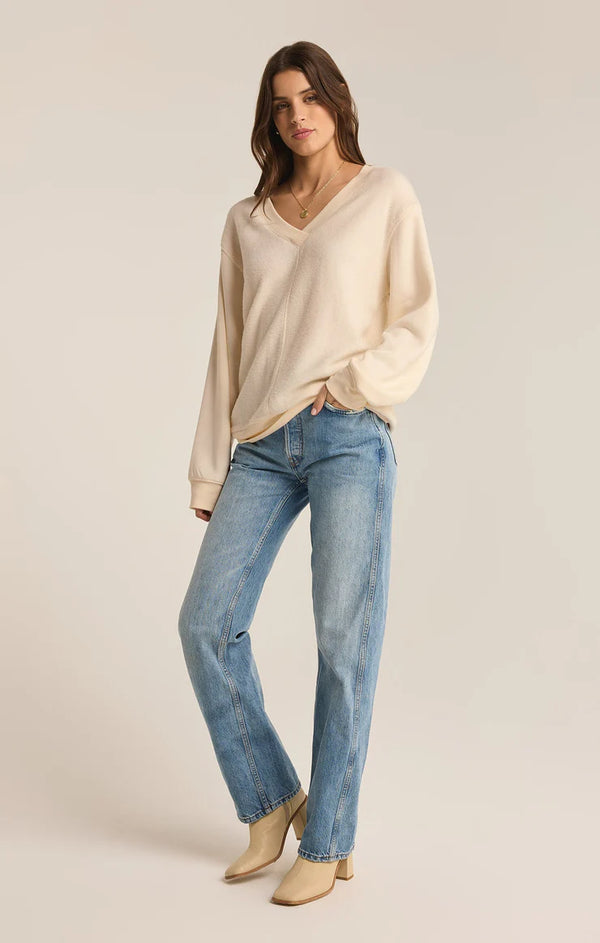 Off The Clock Cozy V-Neck Sweater