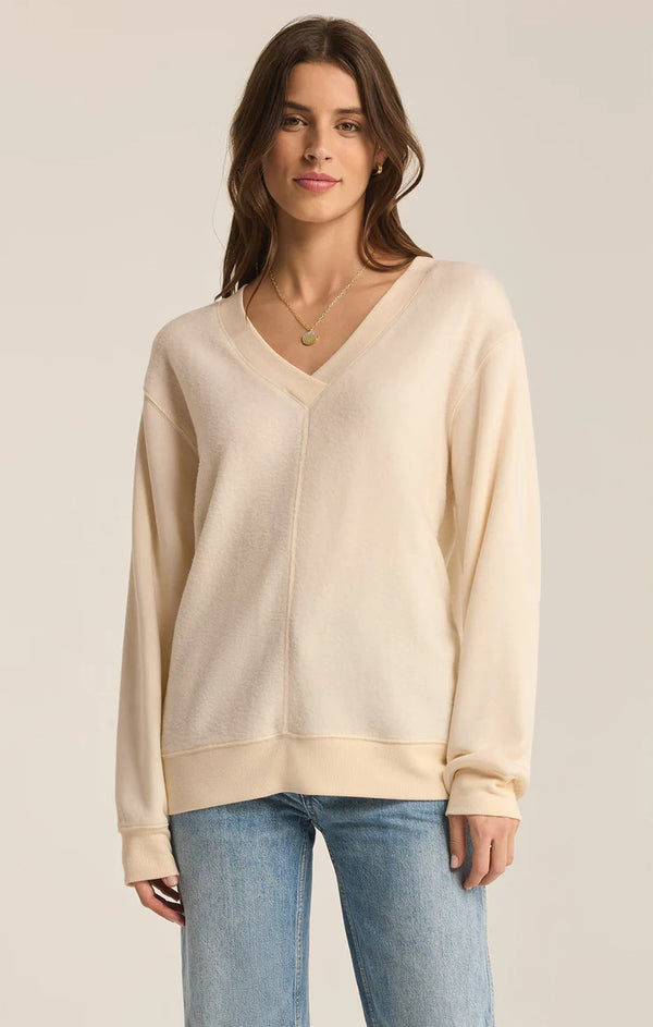 Off The Clock Cozy V-Neck Sweater