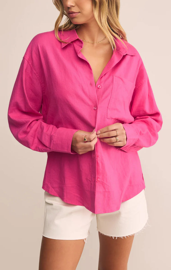 Alfie Linen Button Up
