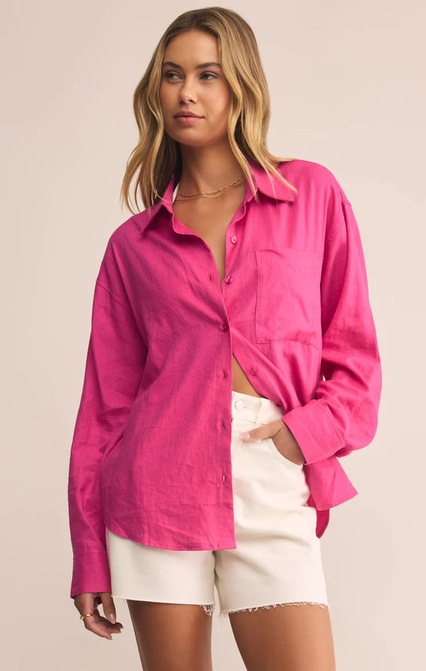 Alfie Linen Button Up