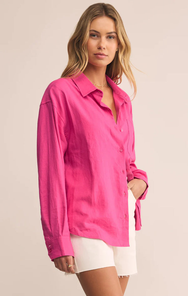Alfie Linen Button Up