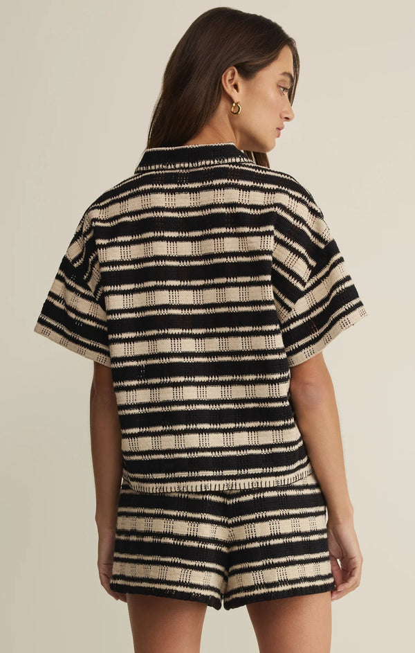 Monaco Stripe Button Up