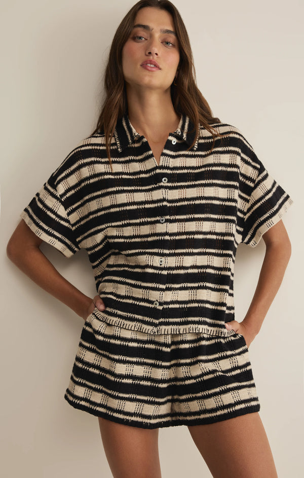 Monaco Stripe Button Up