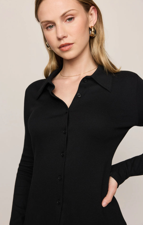 Tully Rib Button Up Top