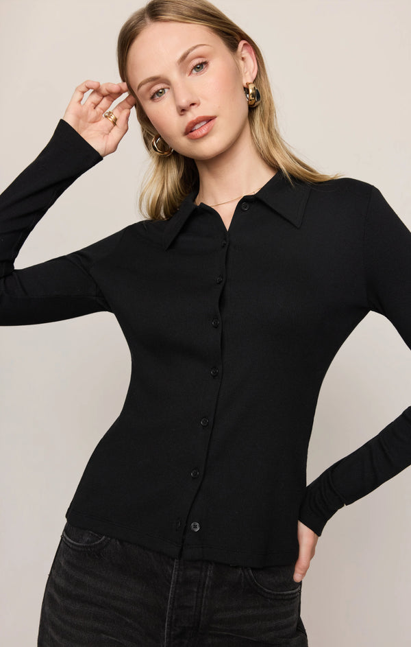 Tully Rib Button Up Top