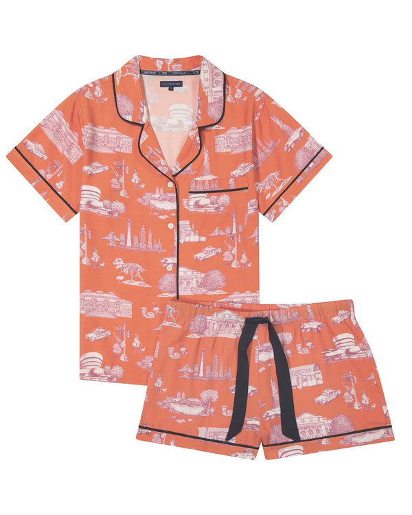 New York Toile Pajama Shorts Set