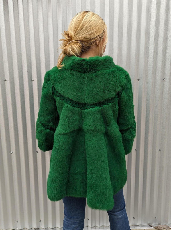 Genuine Rabbit Fur Long Jacket