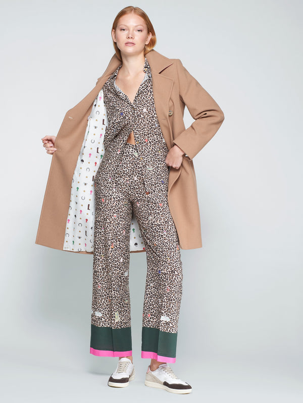 Camel Wool Double-Breasted Coat
