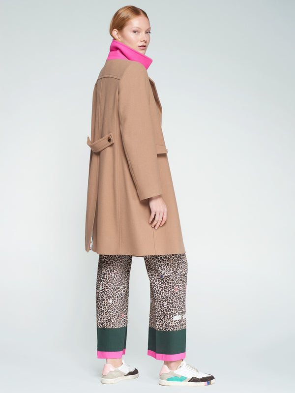 Camel Wool Double-Breasted Coat