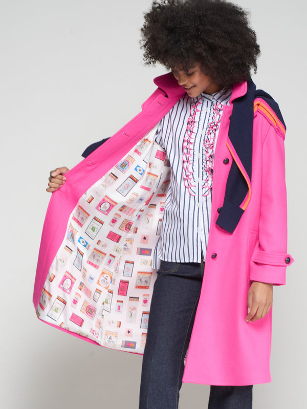 Fuchsia Loden Coat