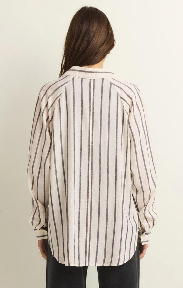 Perfect Striped Linen Top