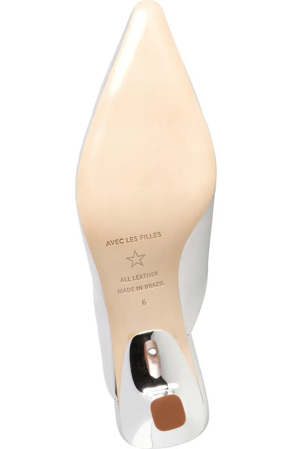 Alma Asymmetrical Leather Mule