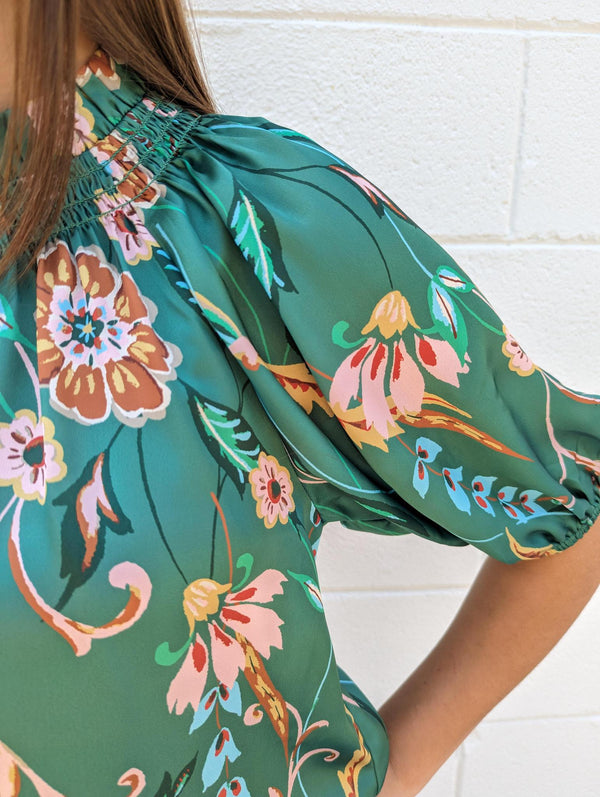 Puff Sleeve Floral Top