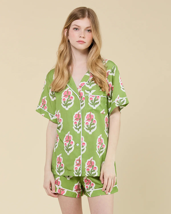 Floret Pajama Shorts Set
