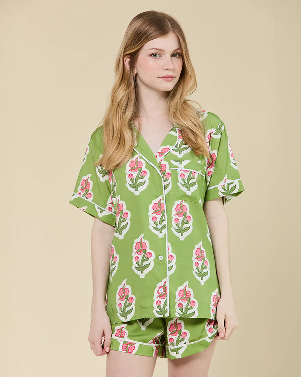Floret Pajama Shorts Set