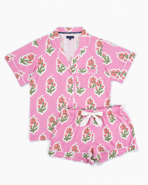 Floret Pajama Shorts Set