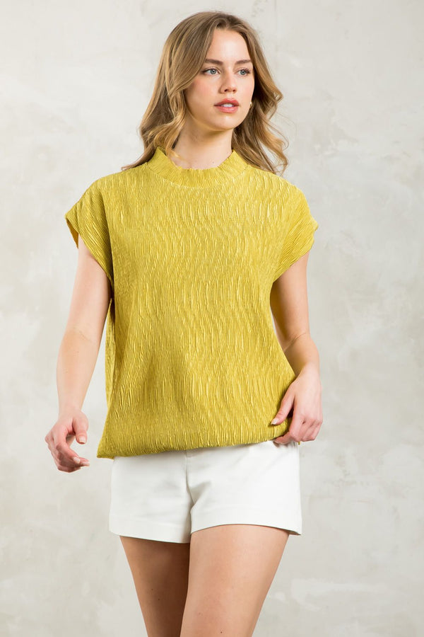 Sleeveless Textured Top