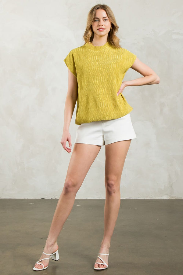 Sleeveless Textured Top