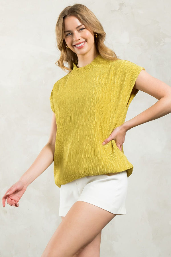 Sleeveless Textured Top