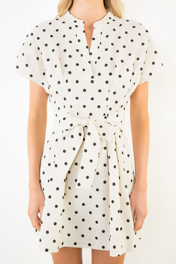 Short Sleeve Polka Dot Dress