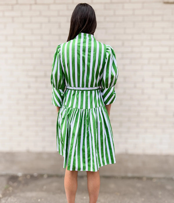 Stripe Button Down Mini Dress