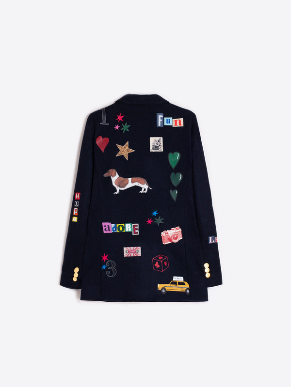 Graffiti Wool Blazer