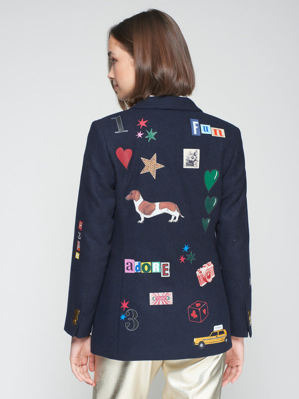 Graffiti Wool Blazer