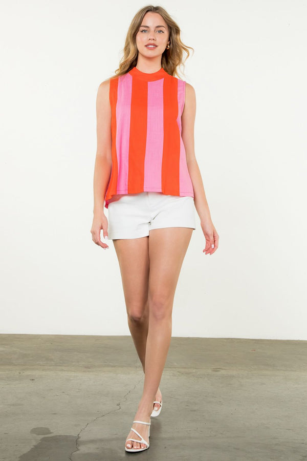 Sleeveless Colorblock Top