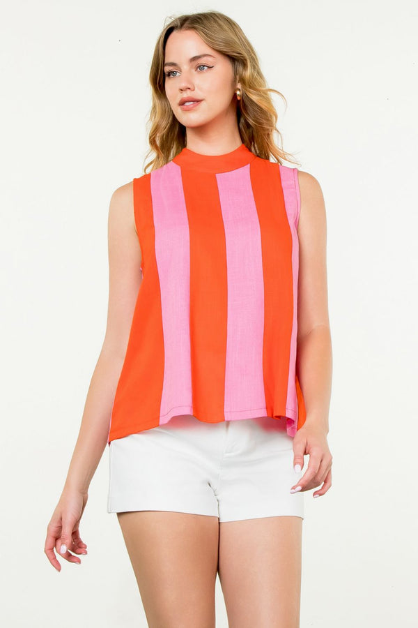 Sleeveless Colorblock Top