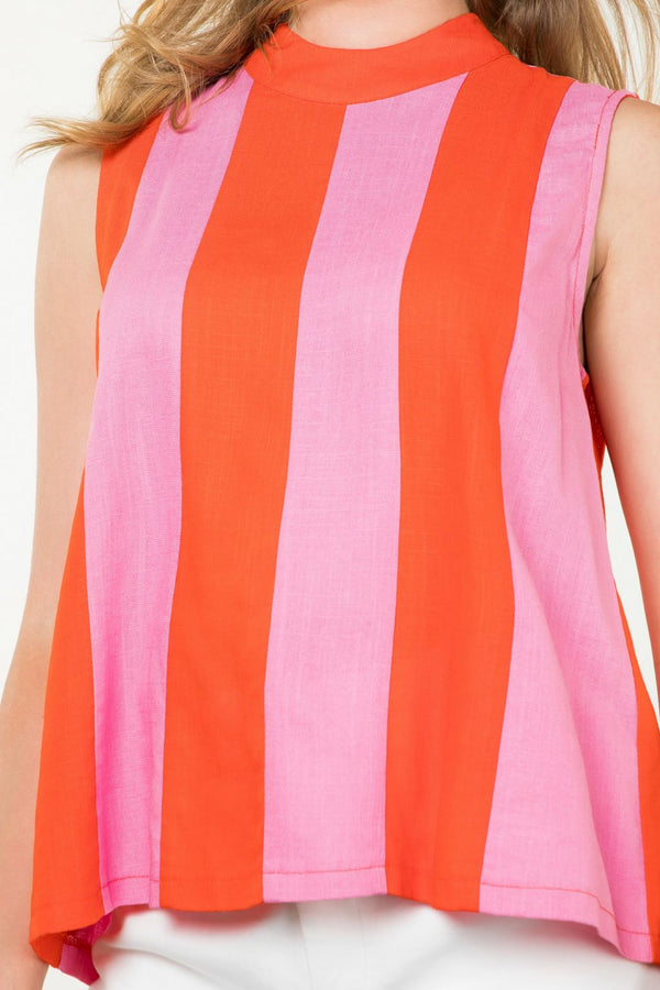 Sleeveless Colorblock Top