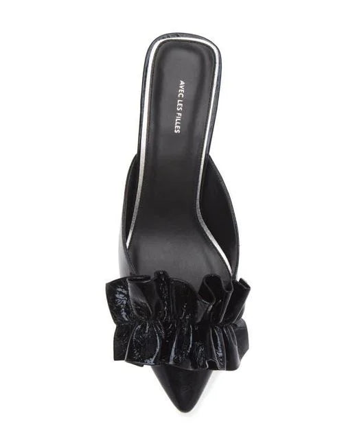 Bella Ruffle Kitten Heel