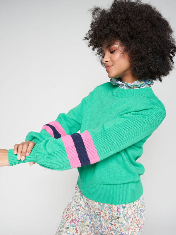 Striped Sleeves Sweater