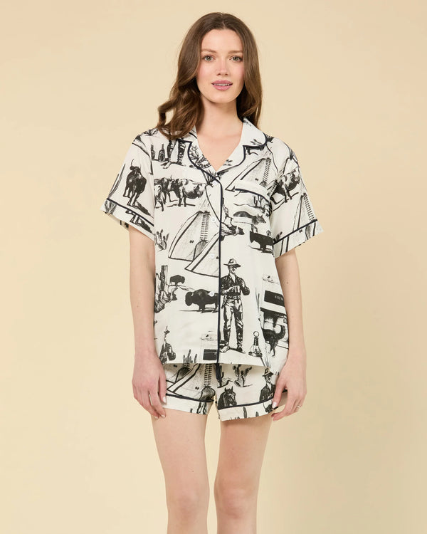 Marfa Toile Pajama Shorts Set