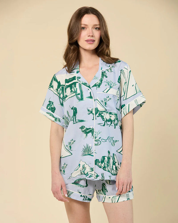 Marfa Toile Pajama Shorts Set
