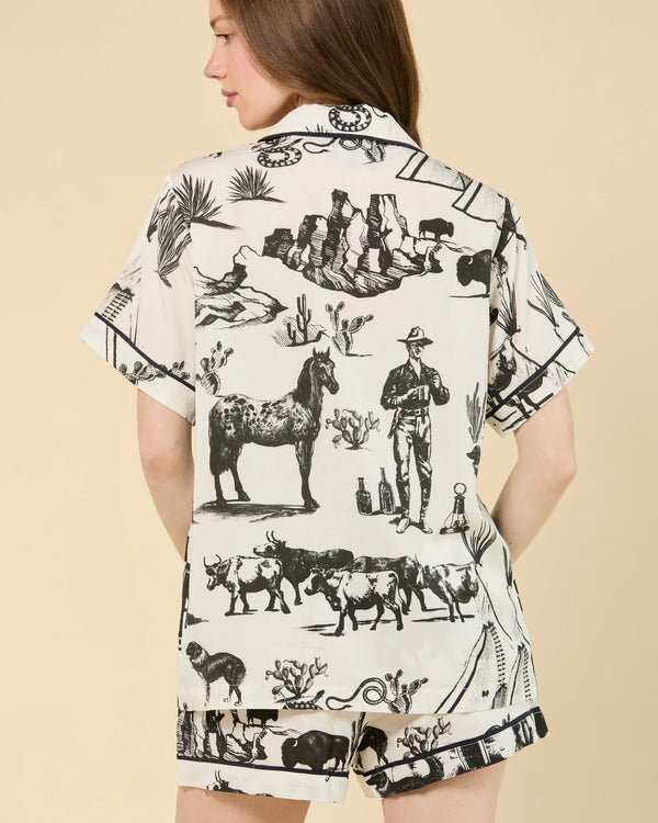 Marfa Toile Pajama Shorts Set