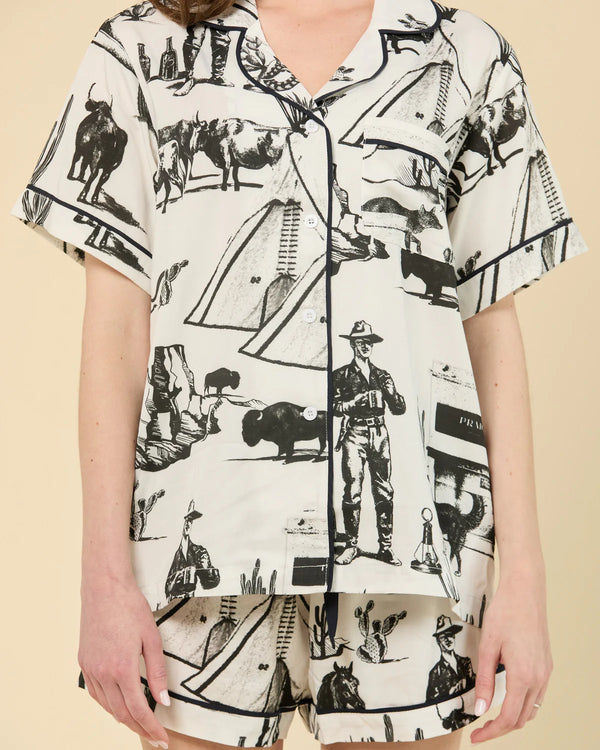 Marfa Toile Pajama Shorts Set
