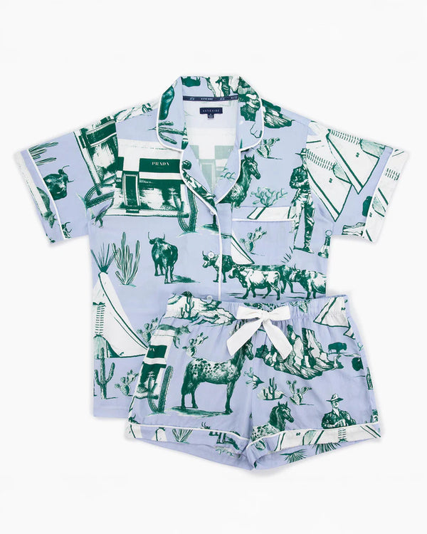 Marfa Toile Pajama Shorts Set