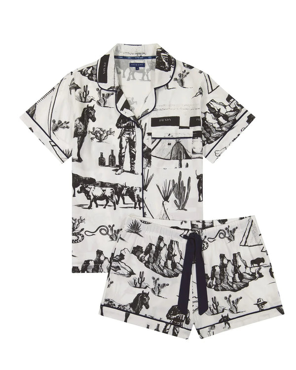 Marfa Toile Pajama Shorts Set