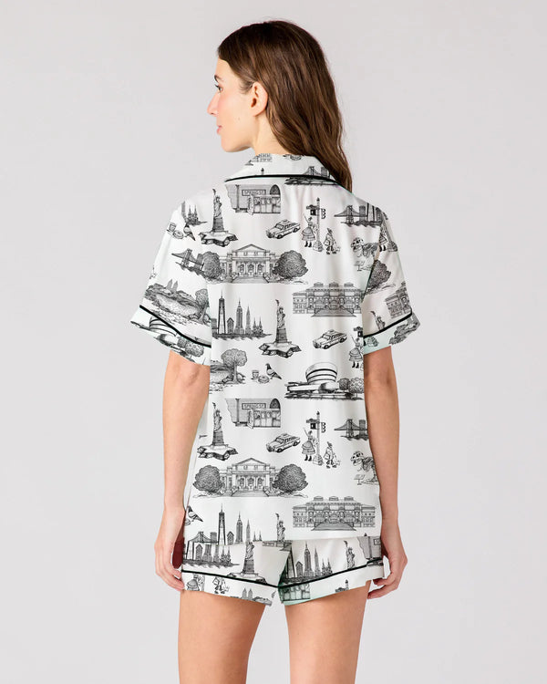 New York Toile Pajama Shorts Set