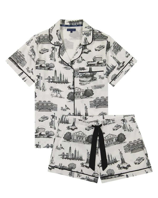 New York Toile Pajama Shorts Set