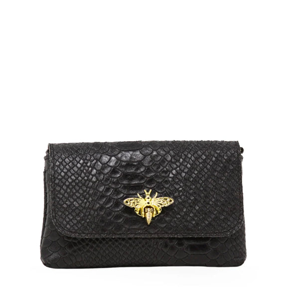 Genuine Italian Leather Bumblebee Crossbody Bag