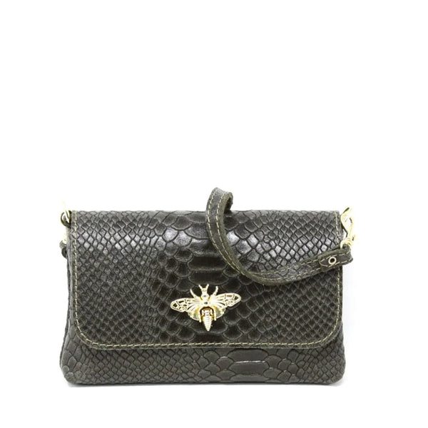 Genuine Italian Leather Bumblebee Crossbody Bag
