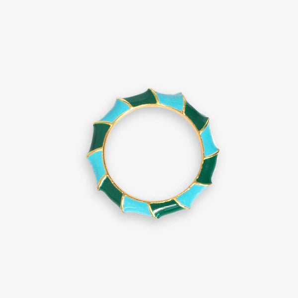 Paisley Twisted Colorblock Enamel Ring