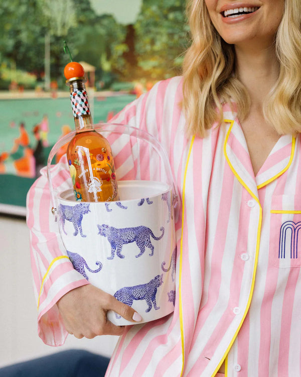 Retro Stripe Pajama Shorts Set