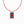 Load image into Gallery viewer, Robin Beaded Necklace with Embroidered Heart Red
