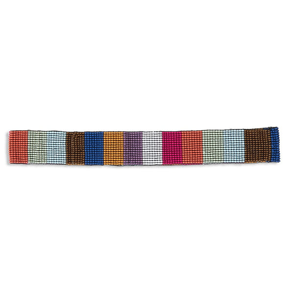 Ryan Color Block Beaded Stretch Hatband