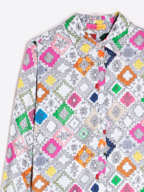 Ikat Print Shirt