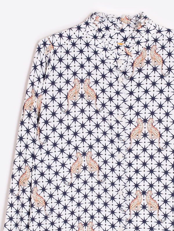 Leopard and Star Print Shirt